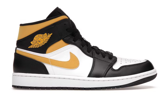 Jordan 1 Mid White Pollen Black