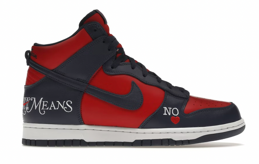 Supreme By Any Means Navy Dunk High