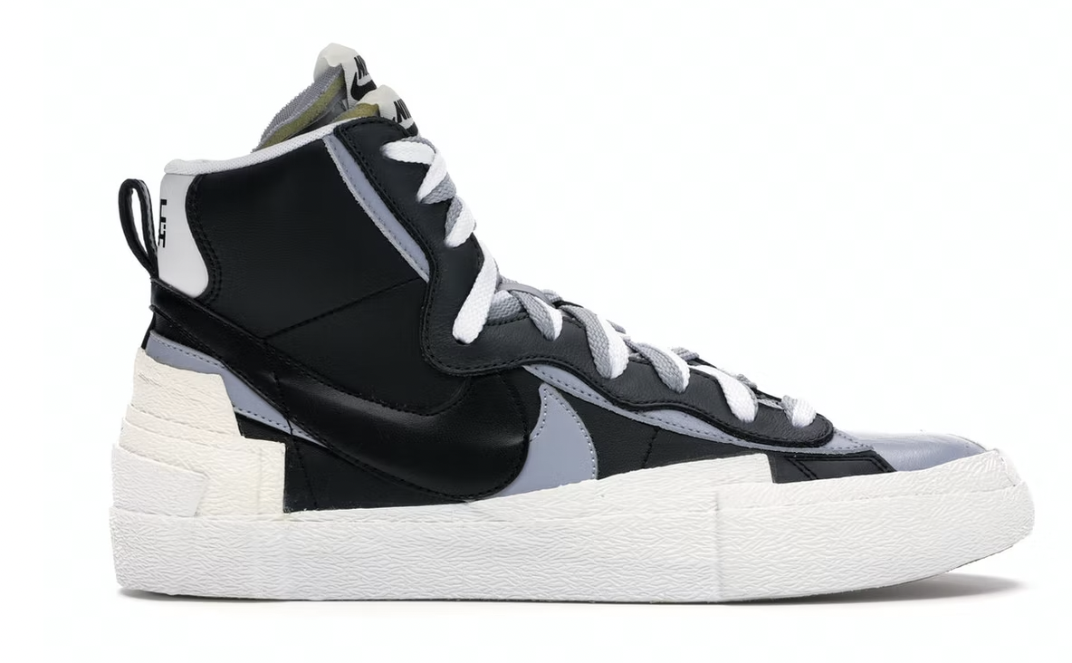 Sacai Black Grey Blazer Mid