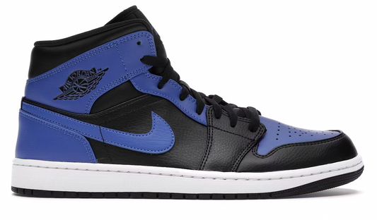 Jordan 1 Mid Hyper Royal Tumbled Leather