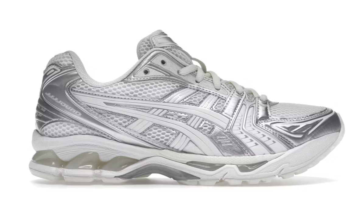 JJJJound Silver White ASICS Gel-Kayano 14