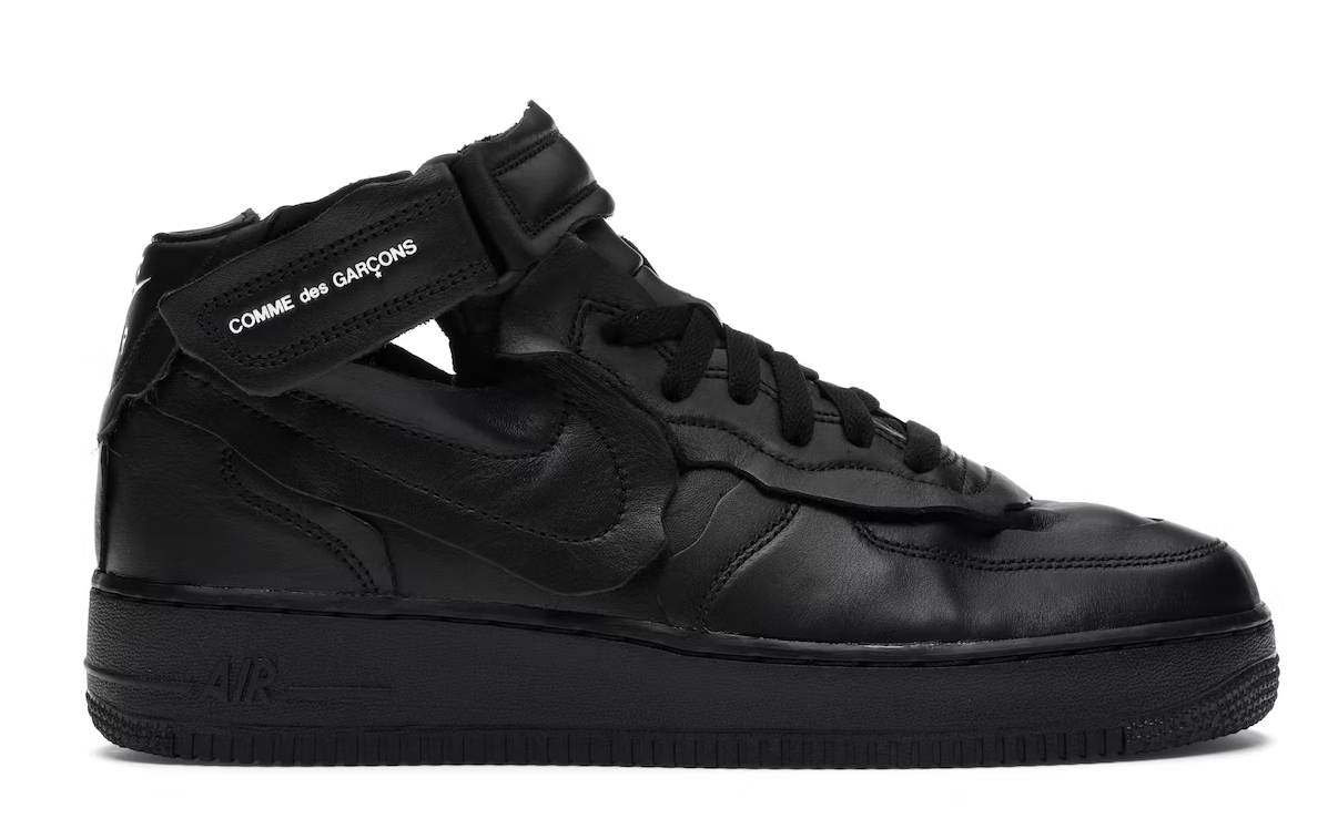Black CDG X Air Force 1 Mid