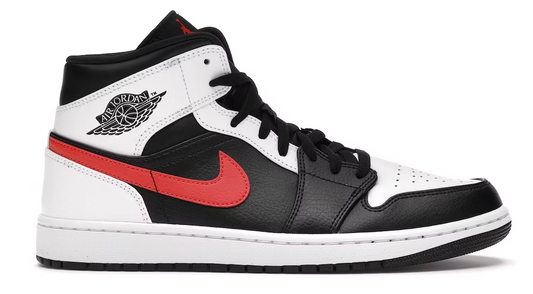 Jordan 1 Mid Black Chile Red White