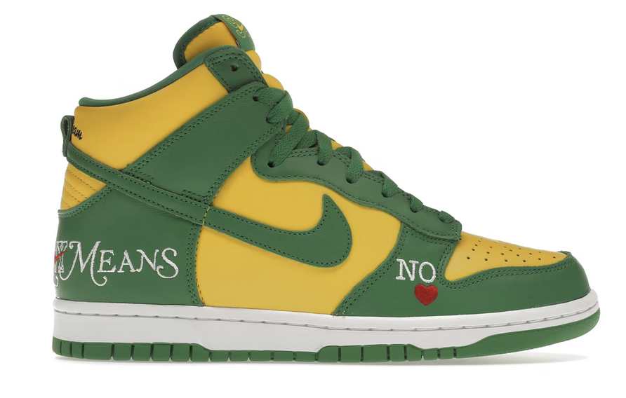 Supreme By Any Means Brazil Dunk high SB
