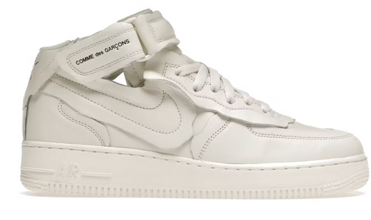 White CDG Air Force 1 Mid
