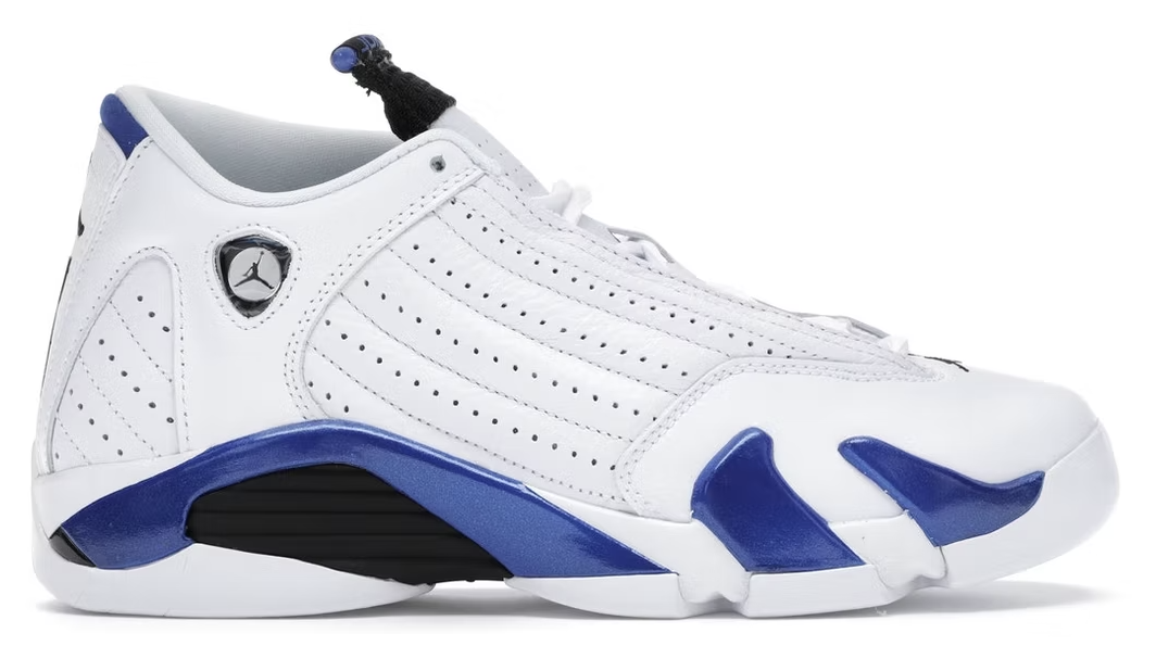 Jordan 14 Retro White Hyper Royal GS