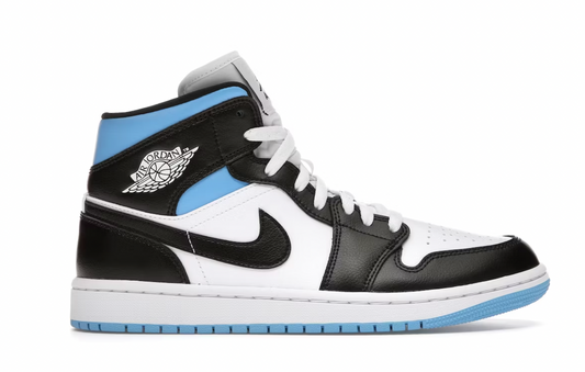 University Black White Jordan 1 Mid