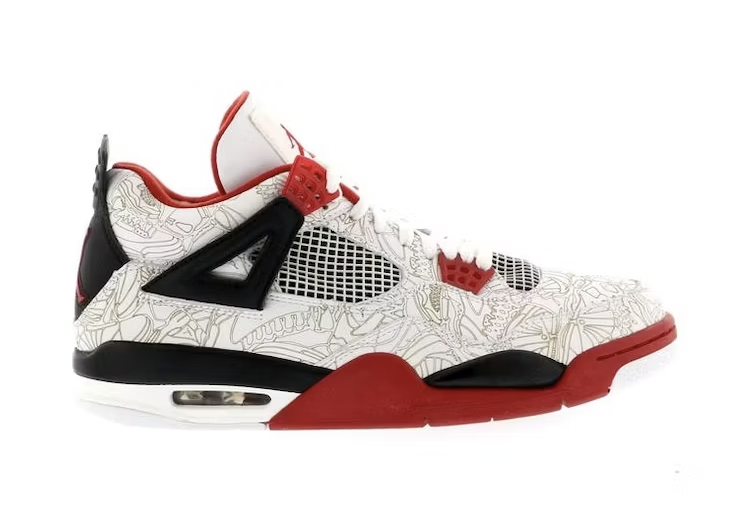 White Laser Jordan 4 Retro