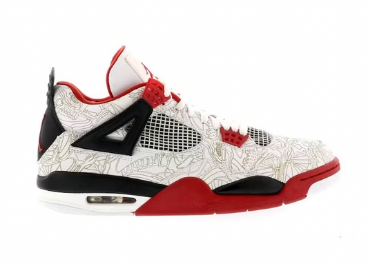 White Laser Jordan 4 Retro