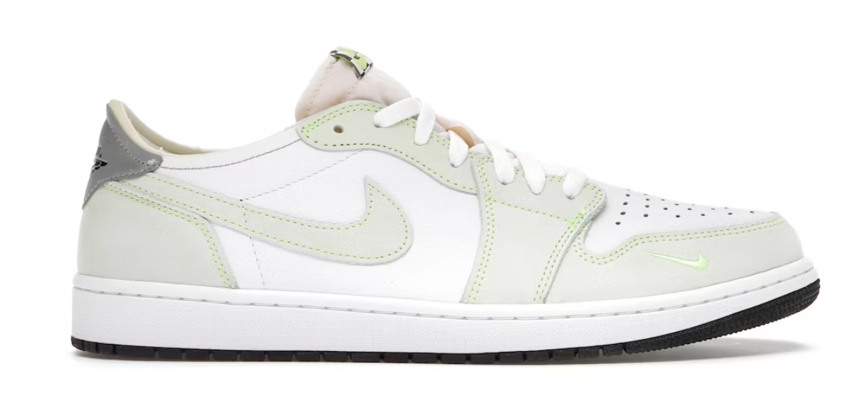 White Ghost Green Black Jordan 1 Low